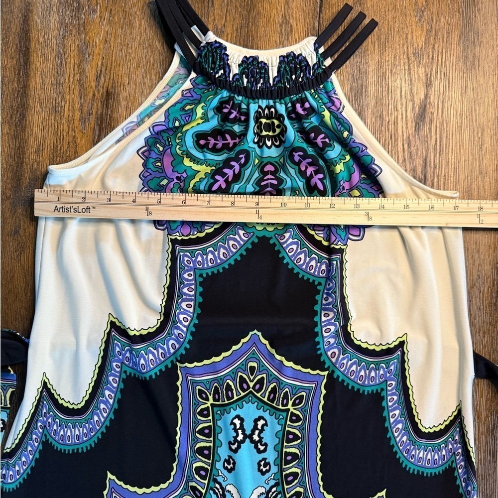 Donna Morgan Women’s Paisley Scarf Print Polyester Spandex Dress Size S - Picture 8 of 12